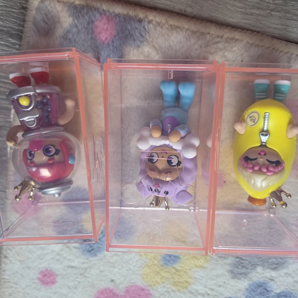 Kids Toy Figure Set - Pink, Purple & Yellow Collectible Characters